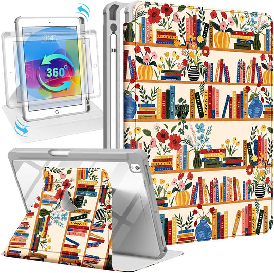 Uppuppy 9th/8th/7th 3rd/ 10.5 360 7/8/9 10.2 for iPad Generation Case for iPad Air Pro Case - Rotating Stand Folio