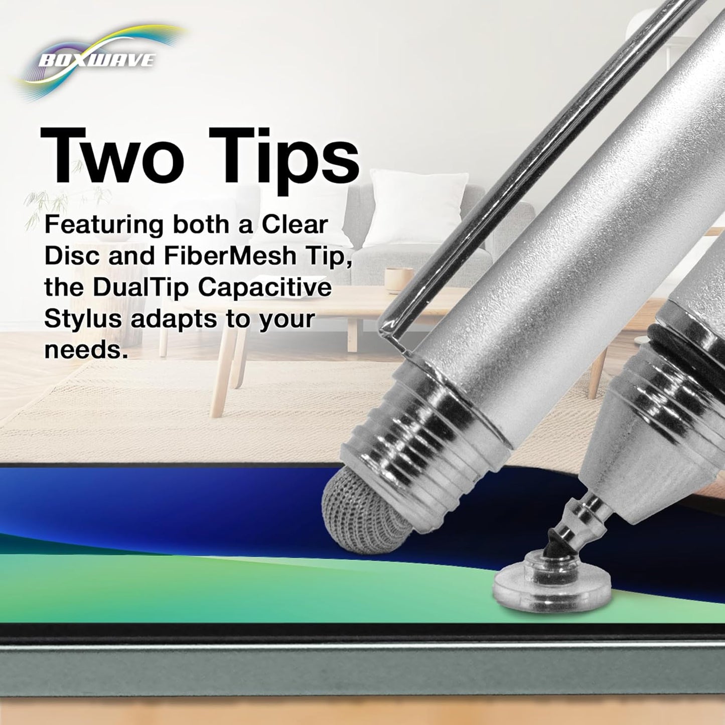 BoxWave Cozyla (15.6 Stylus Pen Compatible with Calendar+ in) - DualTip Capacitive Stylus, Fiber Tip Disc Tip