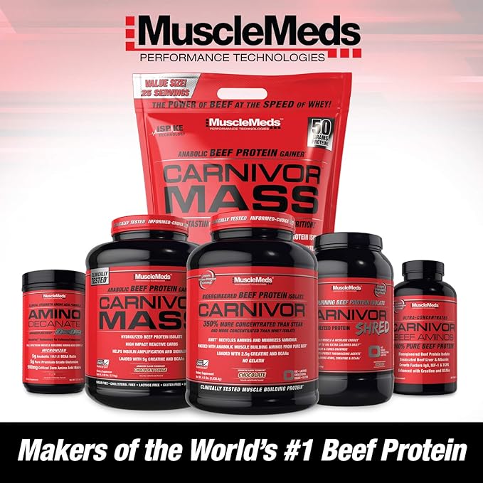 MuscleMeds Carnivor, Light Brown, Vanilla Caramel, 1.95 Pound (Pack of 1)