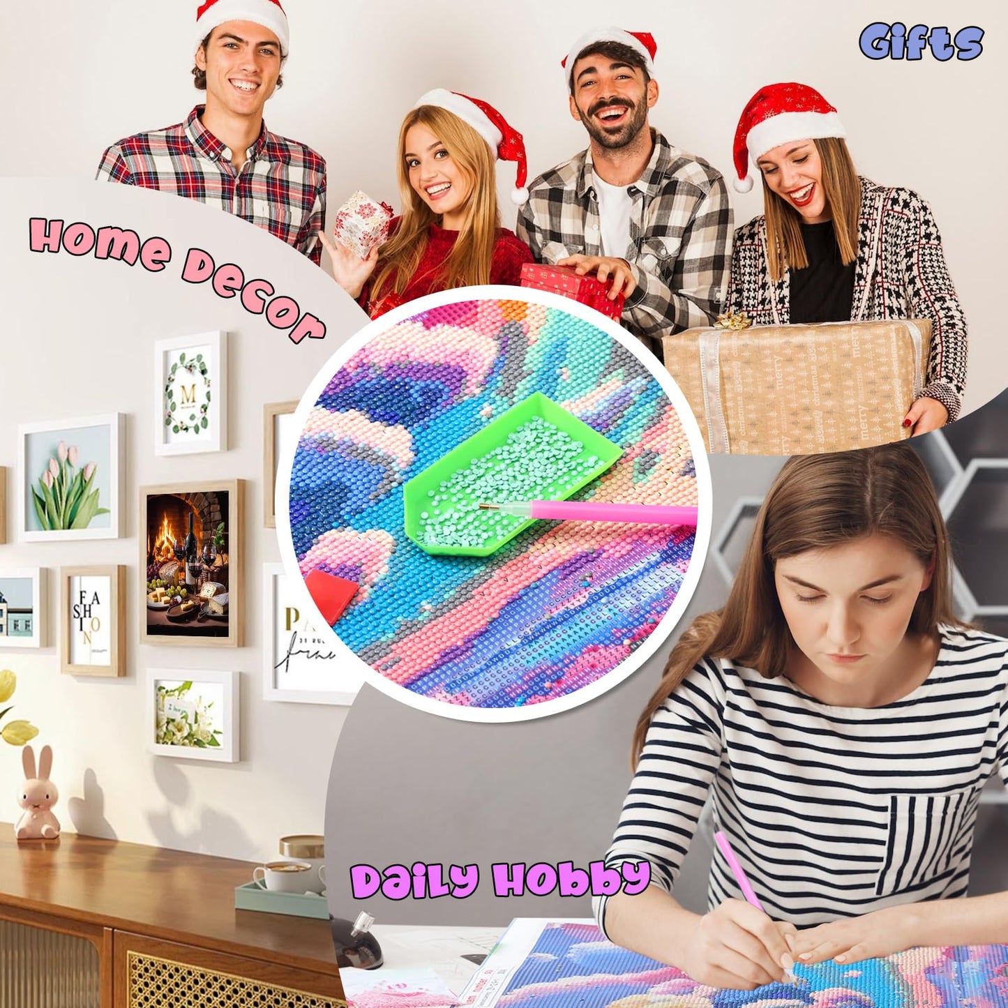QAZWSX Wine Drink Diamond Painting Kits for Adults, Wine Drinks 5D DIY Diamond Art Kits Full Drill Diamond Dots for Gift Wall Decor and Relaxation Gem Arts 12x16 INCH