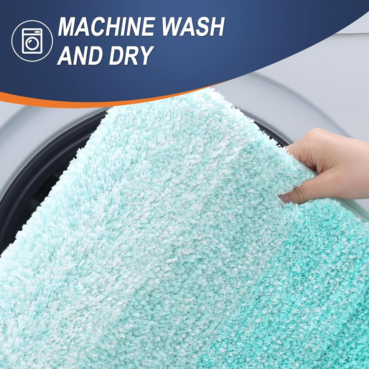 OLANLY Bathroom Runner Rug - Extra Soft Microfiber Mat | Quick Dry, Washable, 70x24, Teal