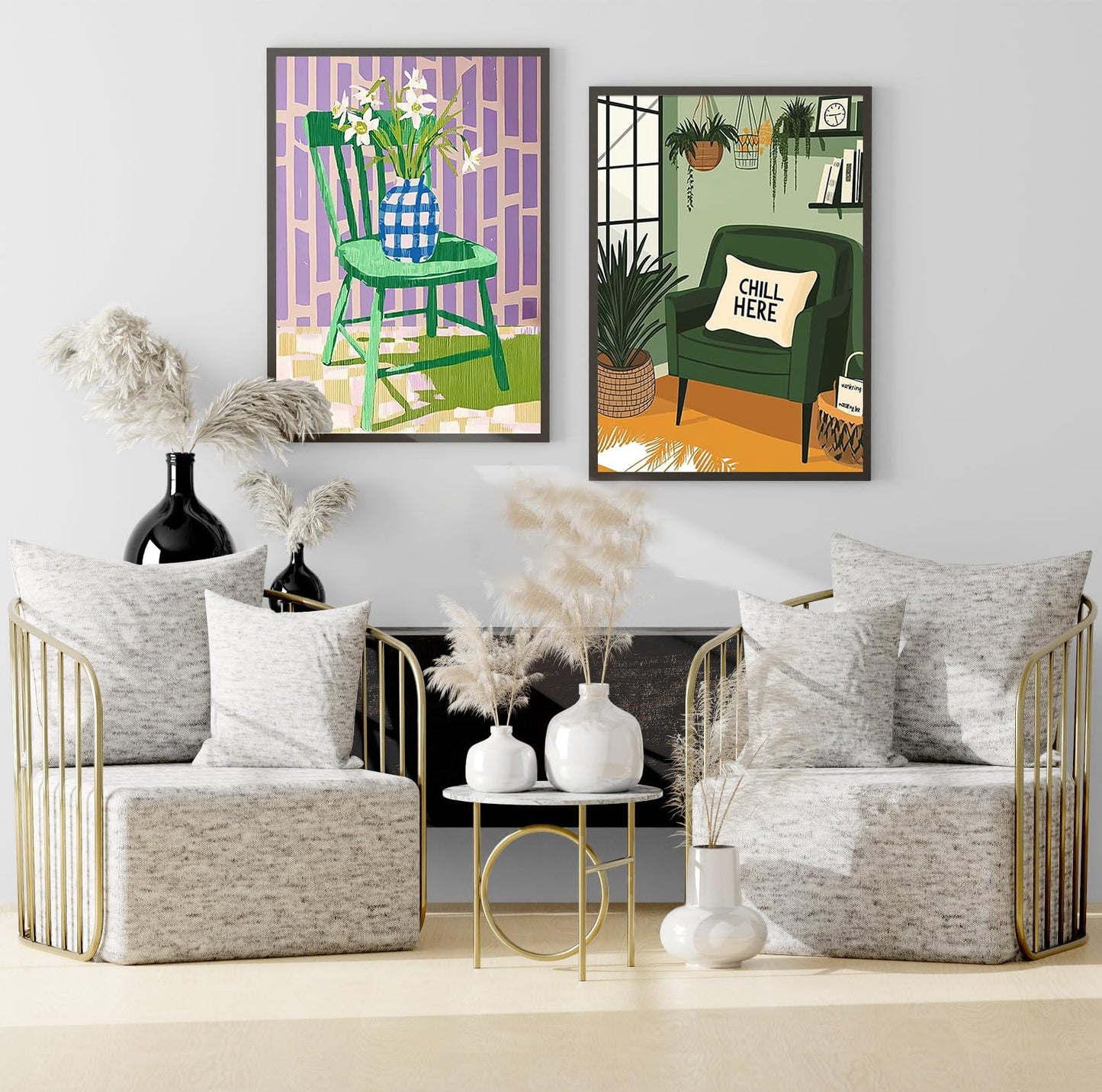 Sweet Home 6 Pack Diamond Art Kits for Adults, Diamond Painting Kits for Adults for Beginners, DIY Diamond Dots Art Kits, 5D Full Round Drill Gem Art Painting Kits for Home Wall Decor, 12x16 inch
