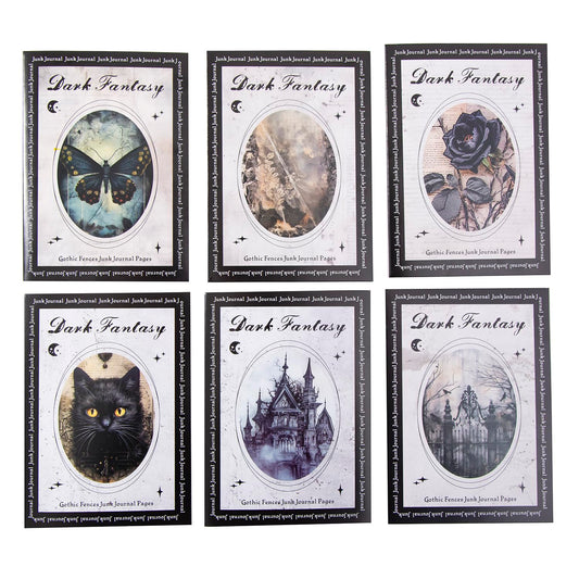 Alideco 180pcs Scrapbook Paper, Vintage Botanical Flower Enchanted Forest Butterfly Moon Phase Scrapbooking Paper for Journaling Supplies, Decorative Craft Paper for Junk Journals (heianhuanxiang)