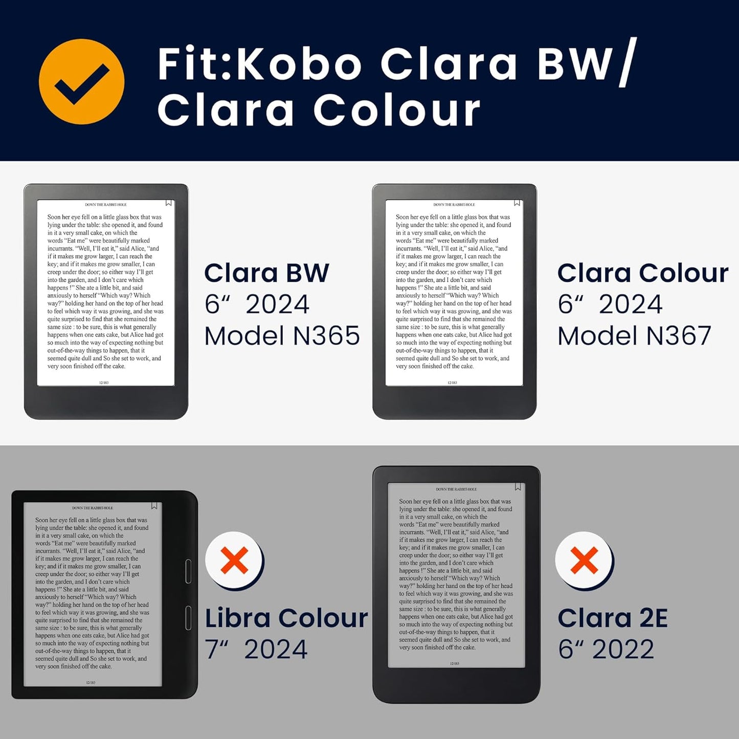 kwmobile Summer Case Compatible with Kobo Clara BW/Colour Case - eReader Cover - Library Blue/Green/Dark Pink