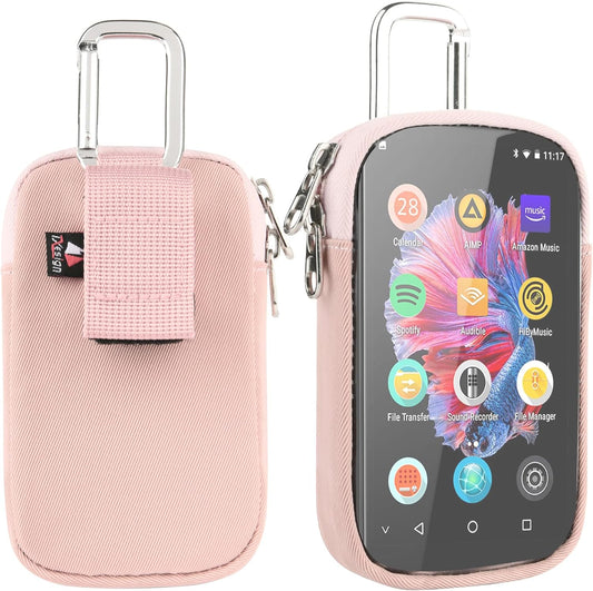 TXEsign MP3 MP4 4" MP3 MP4 (1 Pack) Player Case Bag with Clear Window Travel Carrying Case for Touch Screen Player Case