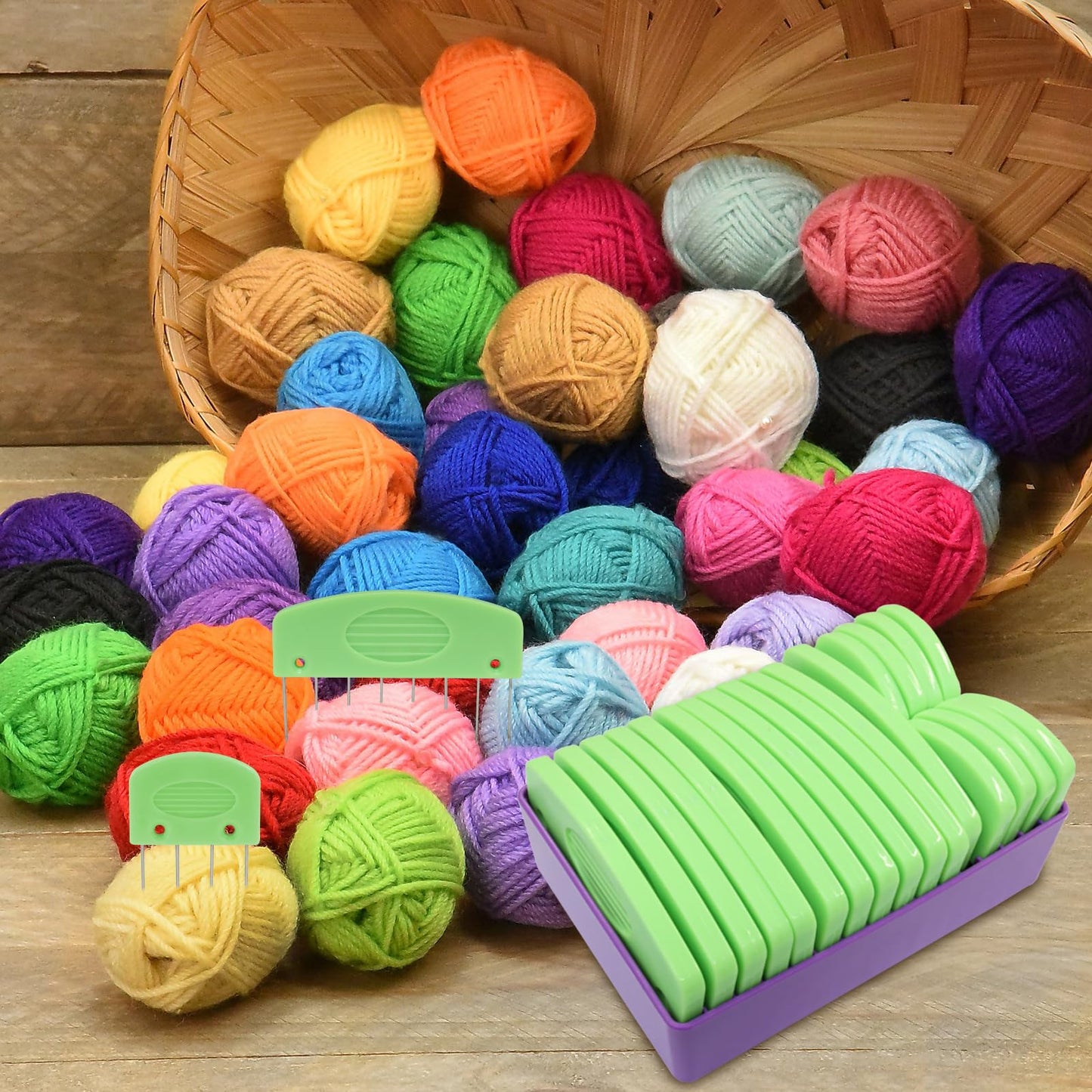 Verkelly 20 Pcs Knit Blocking Pins Combs Set - Knit Blockers Essential Blocking Tools for Knitting, Crochet, Lace, and Needlework Projects(Green)