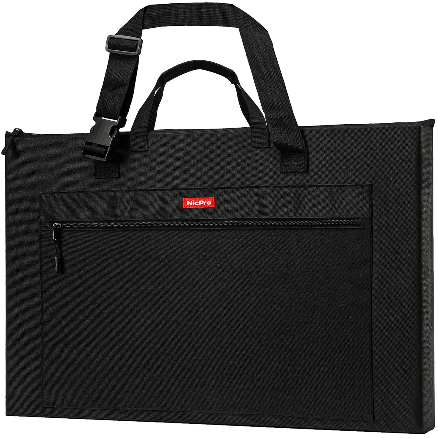 Nicpro Light Weight Art Portfolio Bag, 18x 24 Inches Waterproof Art Portfolio Case with Shoulder & Handle Carry, for Artwork, Poster, Sketch Drawing, Canvas, Photography, Solar Panel Storage