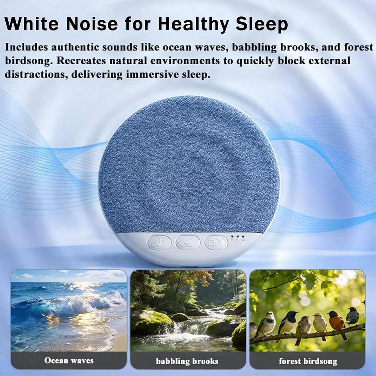 Generic 5.4, 9.6x9.6cm 250mAh 40mm Pillow Speaker for Sleeping, Sleep Pillow Speaker, with White Noise & Wireless