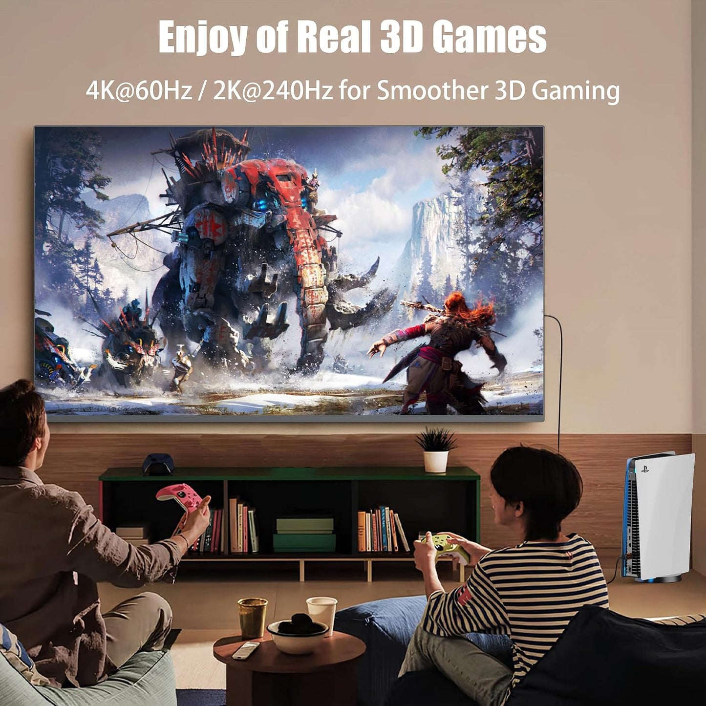 4K 6FT 3-Pack(Tri-Color), 18Gbps 2.0 4K@60Hz 2K@240Hz, HDR10, Dolby, 2.2 PS5, HDMI Cable High Speed HDMI Cable