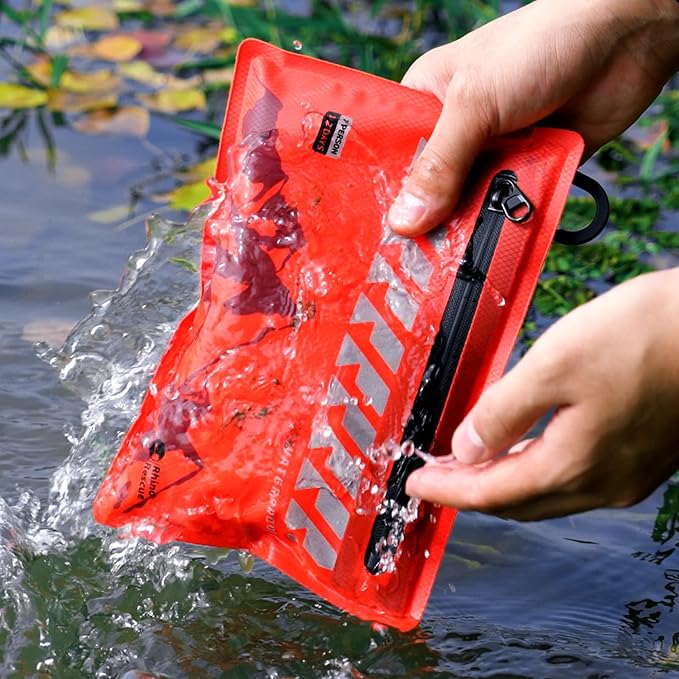 RHINO RESCUE Small First Aid Kit Ultralight Waterproof Medical Kit for Hiking, Backpacking, Cycling, Travel, Vehicles, 114pc