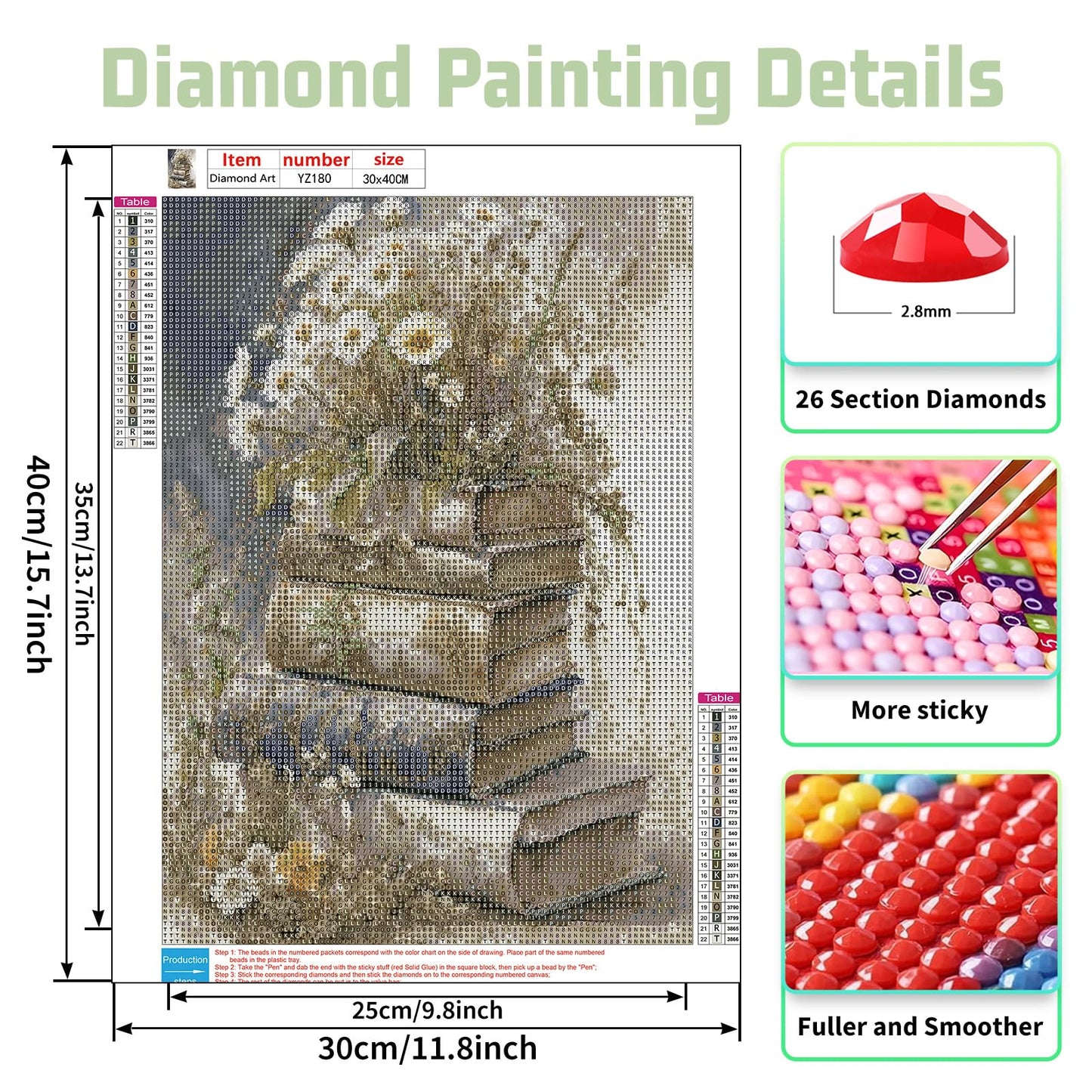 6 Pack Framhouse Diamond Painting Kits for Adults, Diamond Art Kits for Adults, DIY 5D Diamond Painting Kits for Beginners Home Wall Decor 12x16 inch