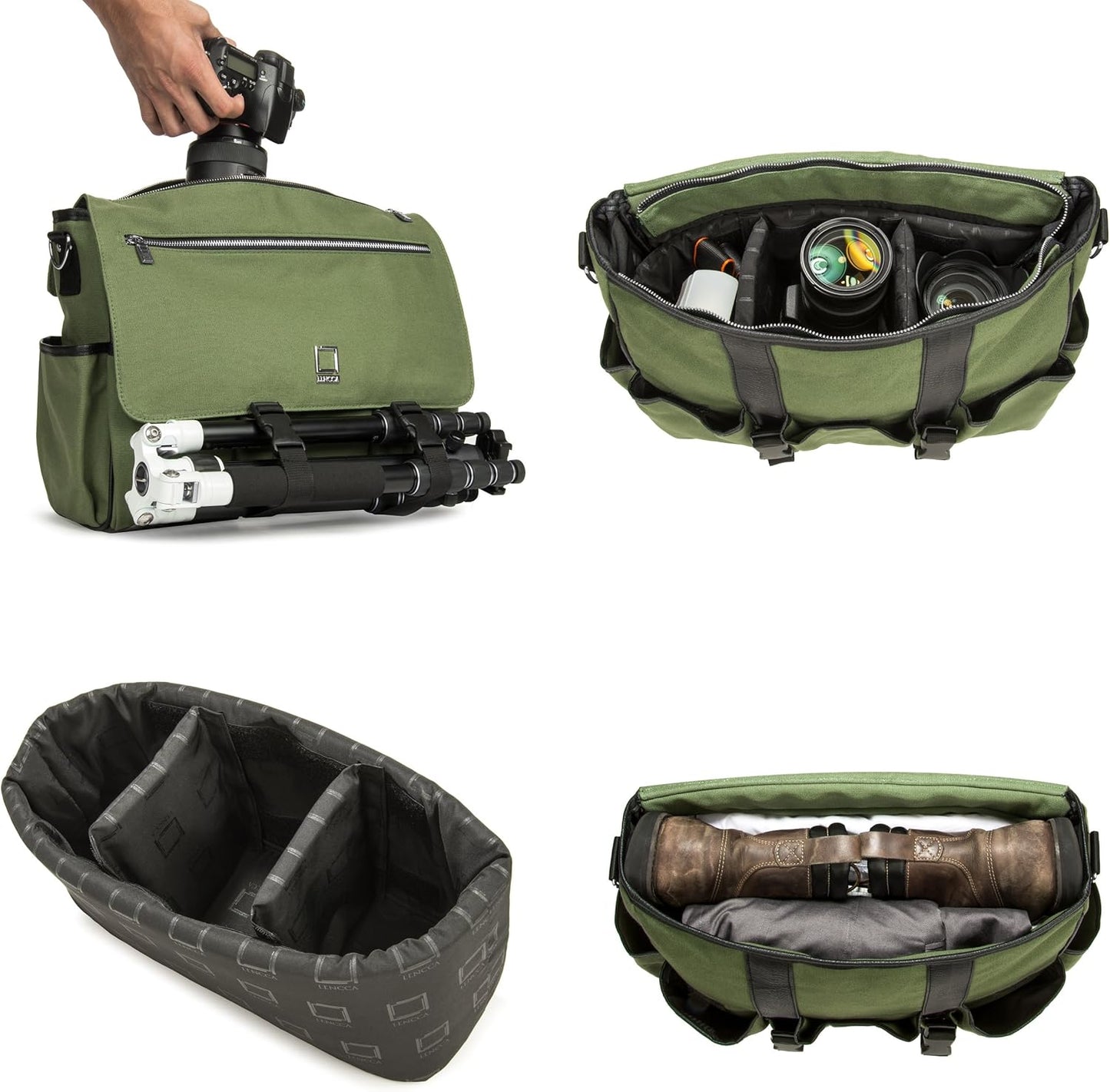 Lencca Waterproof Camera Bag with Laptop Compartment for Canon EOS DSLR and Mirrorless Cameras