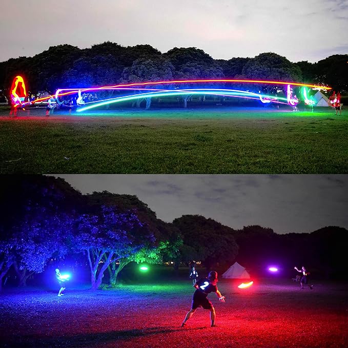 TOSY Bundle of 3 - RGB Black + 2X Red - Frisbee 108 LEDs, 16 Million Colors