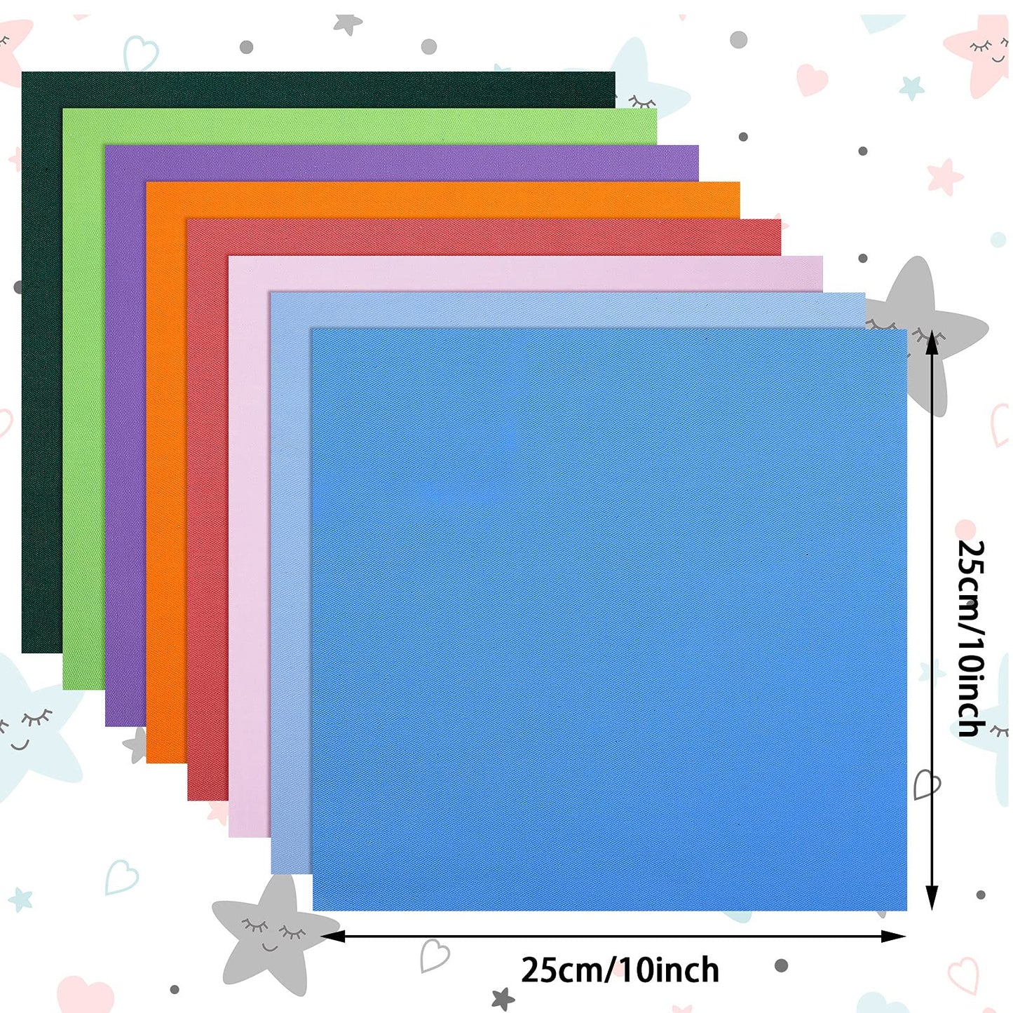 Macarrie 40 Pcs 100% Cotton Fat Quarters Fabric Bundles 10" x 10" Precut Fabric Quilting Patchwork Multicolor Squares Sewing Supplies Scrap Swatches Bulk for DIY Craft Cloths Handmade Color Analysis