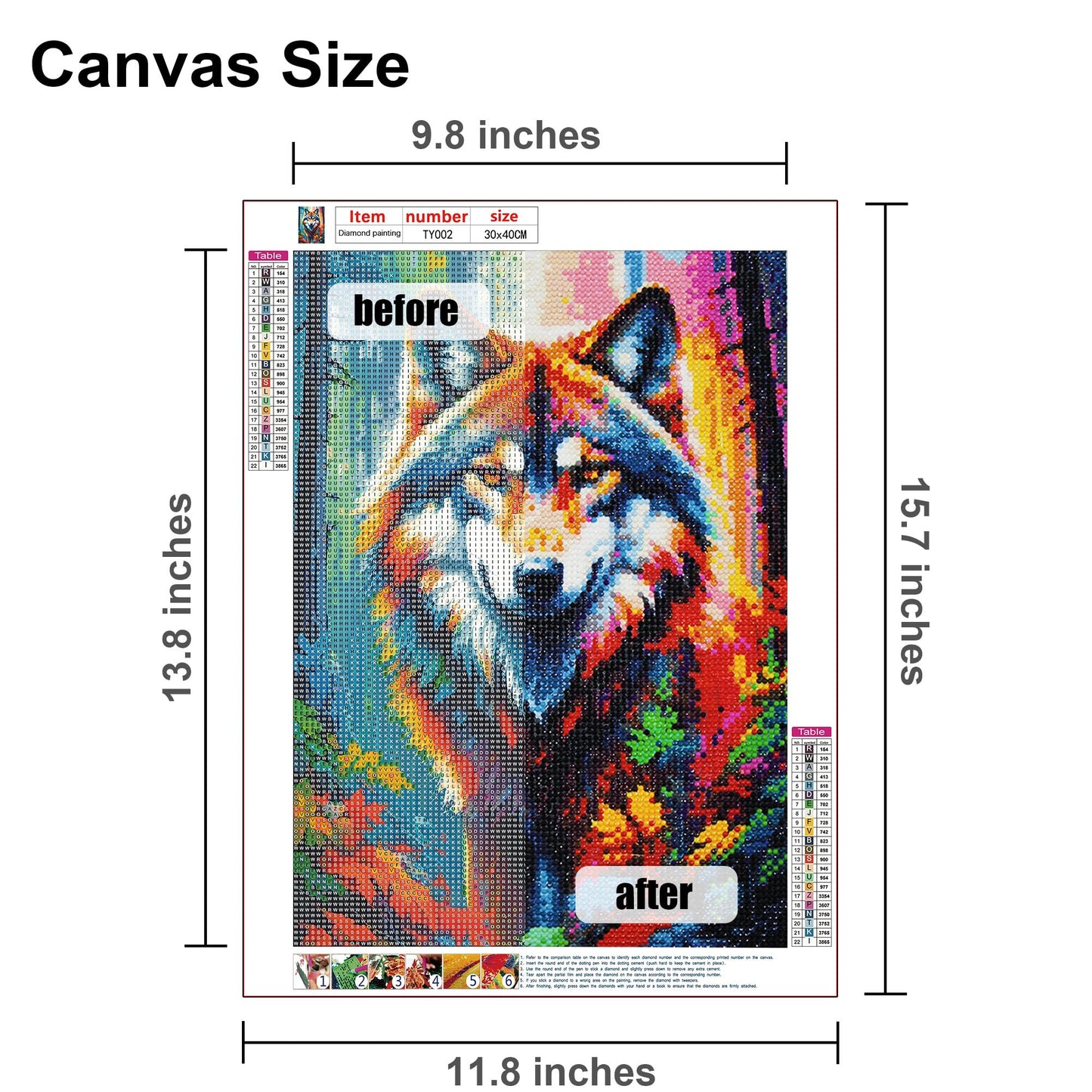 UiSdfuy Diamond Art Kits Crafts DIY 5D Diamond Art Packs Kits Full for Adults Beginner,Home Wall Decoration Gift 11.8x15.7inch (6 Pack Wild Animal)