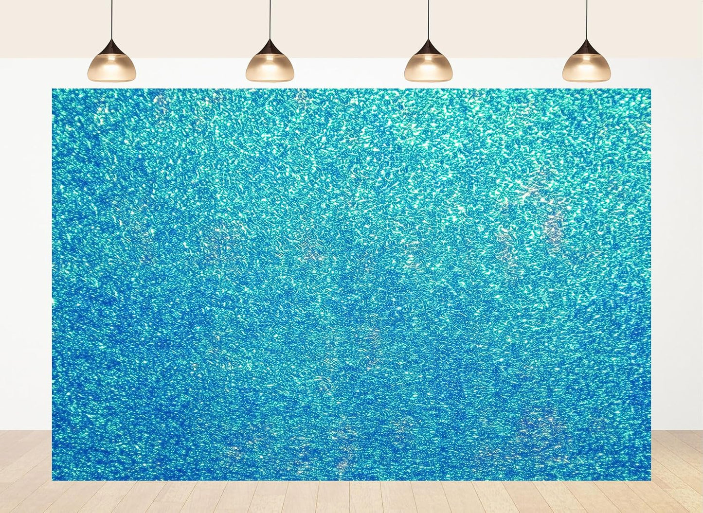 LidyMini 6x6ft Fabric Sparkling Blue Water Backdrop Glistening Ripple Texture Background Minimalist Nature Shooting