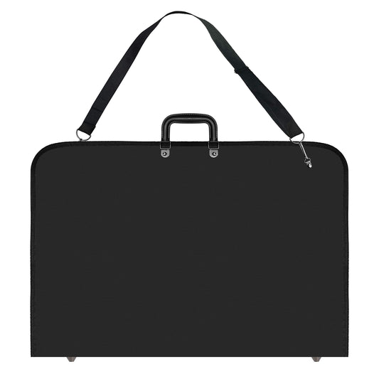 Vantasii Black Art Portfolio Case Artist Carrying Case Artist Portfolios Case with Shoulder Strap (19x14.7x1.5 Inch)