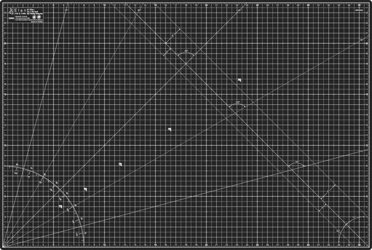 Elan Cutting Mat A1 Black & Taupe, Large Self Healing Cutting Mat 24 x 36 Inch, 5-Ply Craft Board Black, Hobby Board for Crafts 24x36 Inch