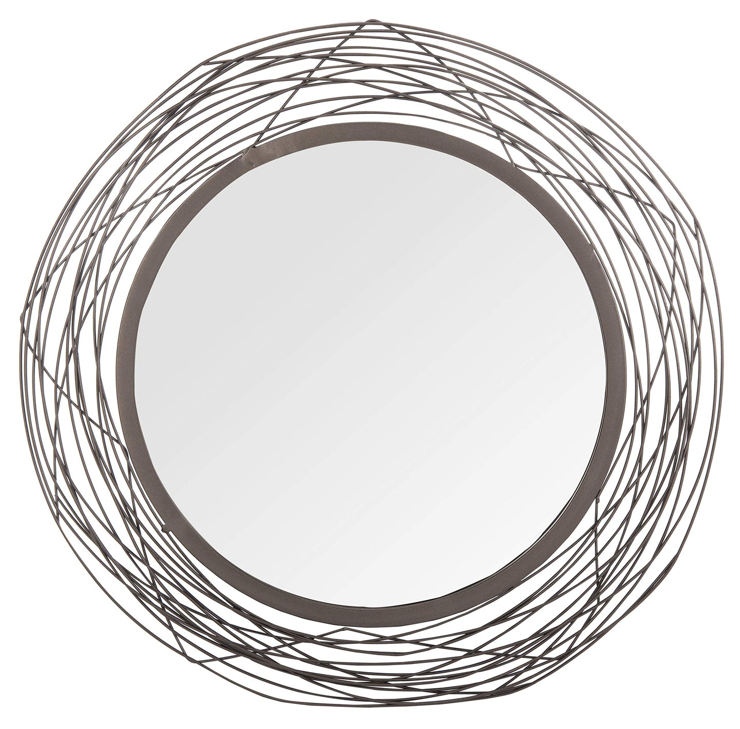 SAFAVIEH Home Nixie Black Round 29-inch Decorative Accent Mirror
